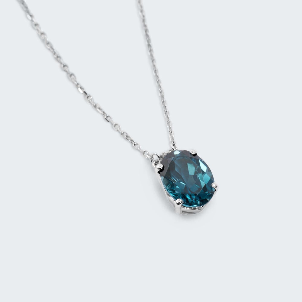 Collana Punto Luce Am lie Oro Bianco Topazio Cubic Zirconia