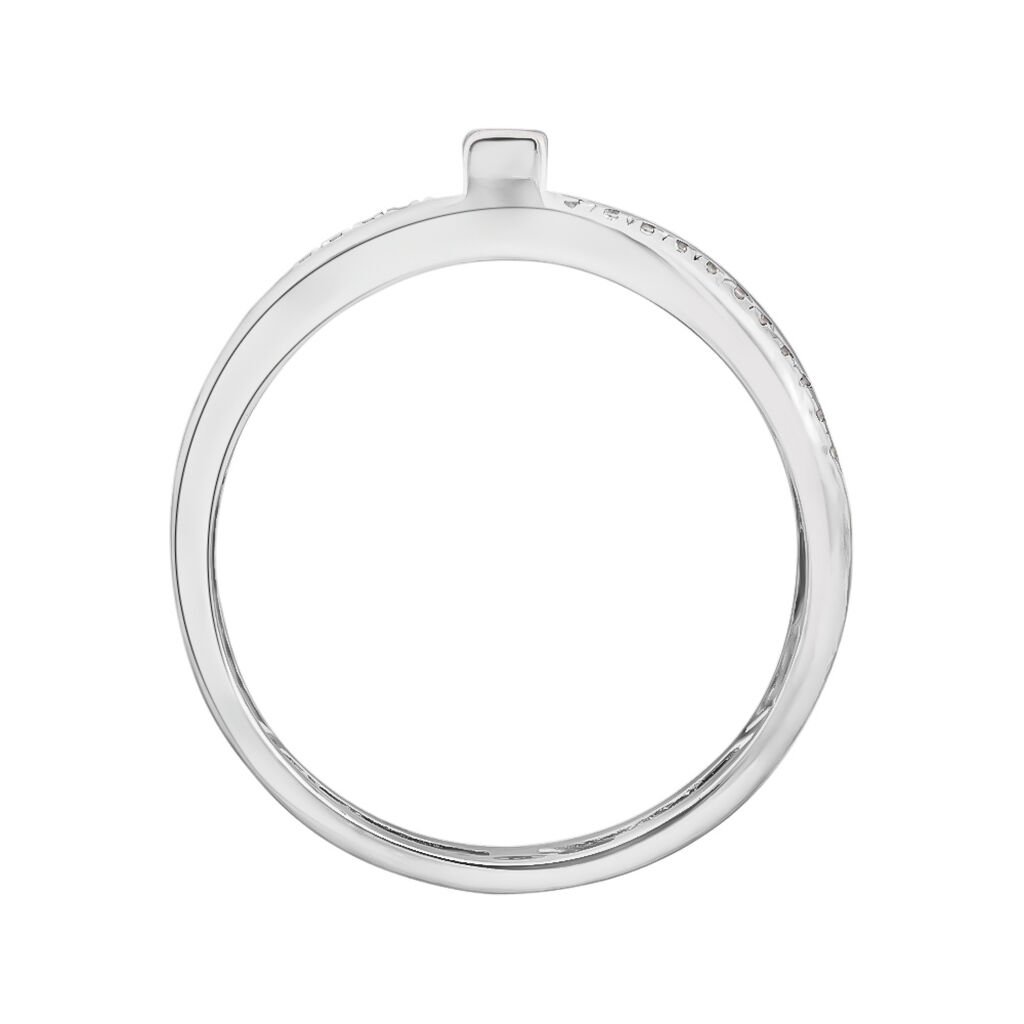 Anello Solitario Silver Elegance Argento Rodiato Cubic Zirconia - Anelli con Pietre Donna | Stroili