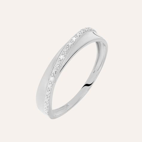 Anello Fascia Sophia Oro Bianco Diamante - Anelli con Pietre Donna | Stroili