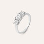 Anello Trilogy Petali Oro Bianco Diamante