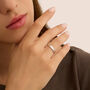 Fede Classica Diamantata 4 mm Oro Bianco