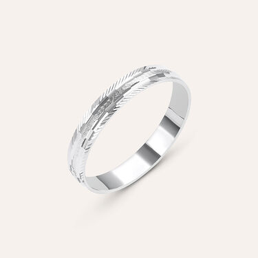 Fede Classica Diamantata 3 mm Oro Bianco