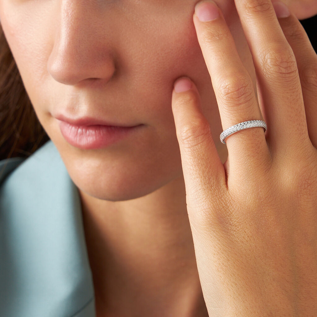 Anello Eternity Claire Oro Bianco Cubic Zirconia - Anelli Eternity Donna | Stroili