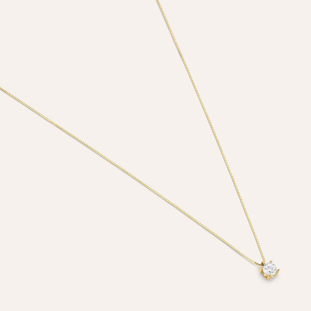 Collana Punto Luce Claire Oro Giallo Cubic Zirconia