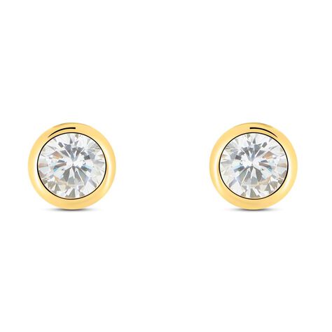 Orecchini Lobo Punto Luce Claire Oro Giallo Cubic Zirconia - Orecchini a Lobo Donna | Stroili