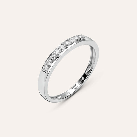 Anello Riviere Firmamenti Oro Bianco Diamante - Anelli Riviere Donna | Stroili