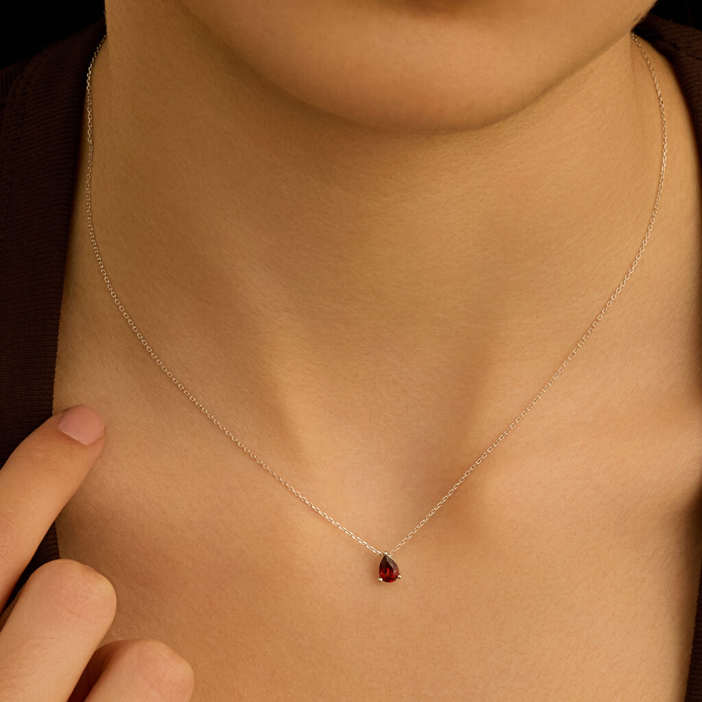 Collana Punto Luce Jasmine Oro Bianco Rodolite