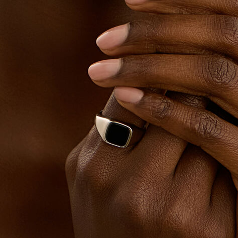 Anello Chevalier Silver Collection Argento Rodiato Onice - Anelli Chevalier Donna | Stroili