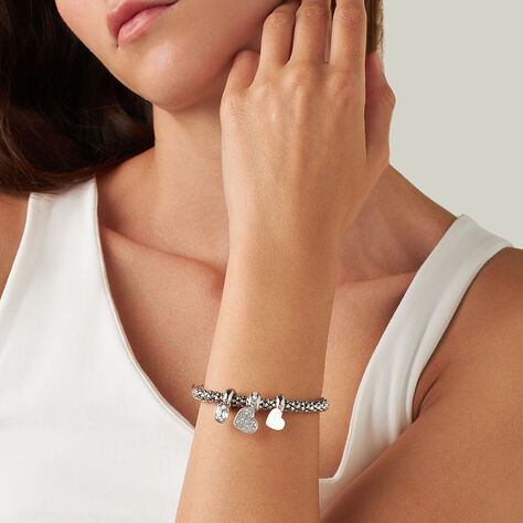 Bracciale Lady Chic Acciaio Bicolore Bianco / Rosa Cristallo - Bracciali Love Donna | Stroili
