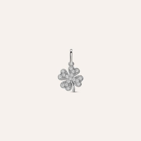 Pendente Poème Oro Bianco Cubic Zirconia - Ciondoli Donna | Stroili