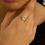 Anello Solitario Kate Acquamarina Oro Bianco Acquamarina Diamante