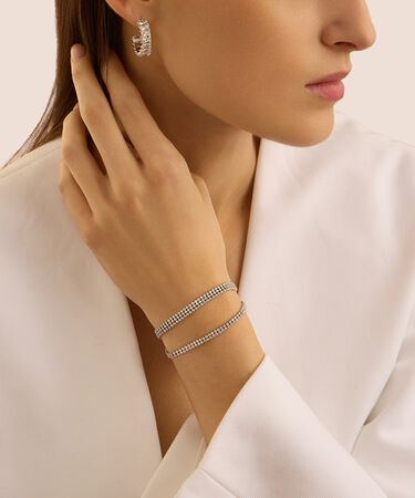 Bracciale Tennis Aura Acciaio Cubic Zirconia