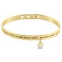 Bangle Radiance Acciaio Dorato Cristallo