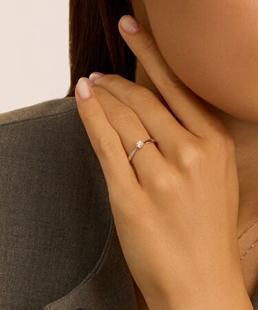 Anello Solitario Diamazing Oro Bianco Diamante