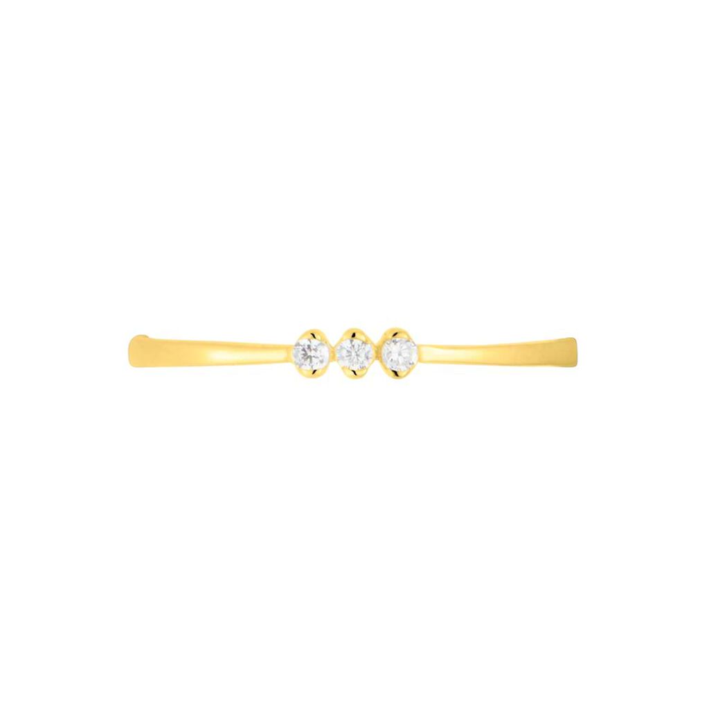 Anello Trilogy Claire Oro Giallo Cubic Zirconia