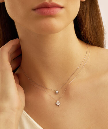 Collana Claire Oro Bianco Cubic Zirconia