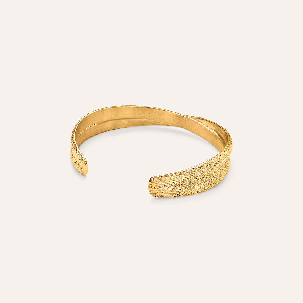 Bangle Lady Code Acciaio Dorato - Bracciali Rigidi Donna | Stroili
