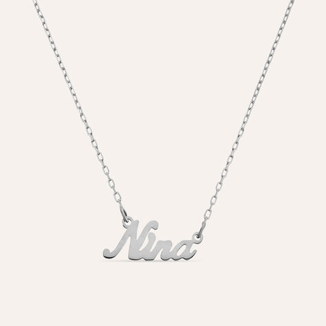Collana Nina Gold Names Oro Bianco - Collane Unisex | Stroili