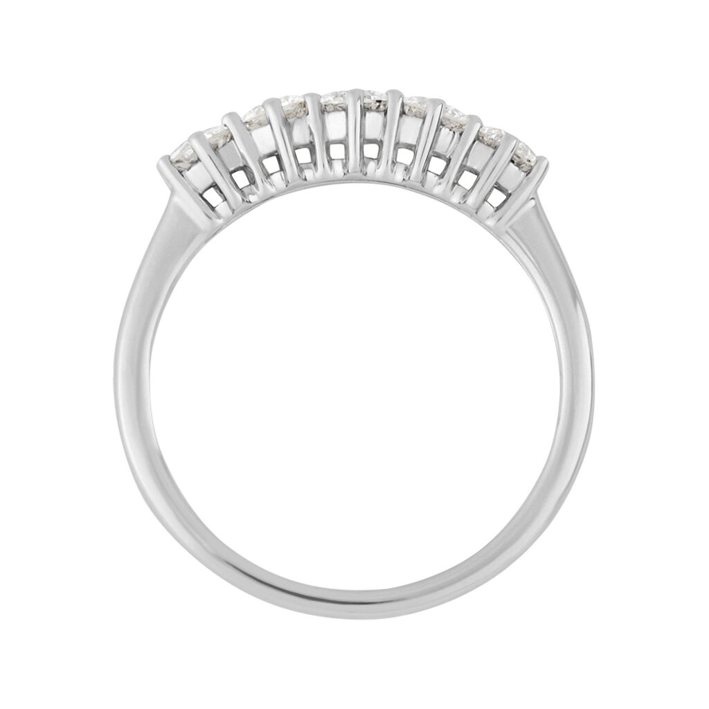 Anello Riviere Firmamenti Oro Bianco Diamante