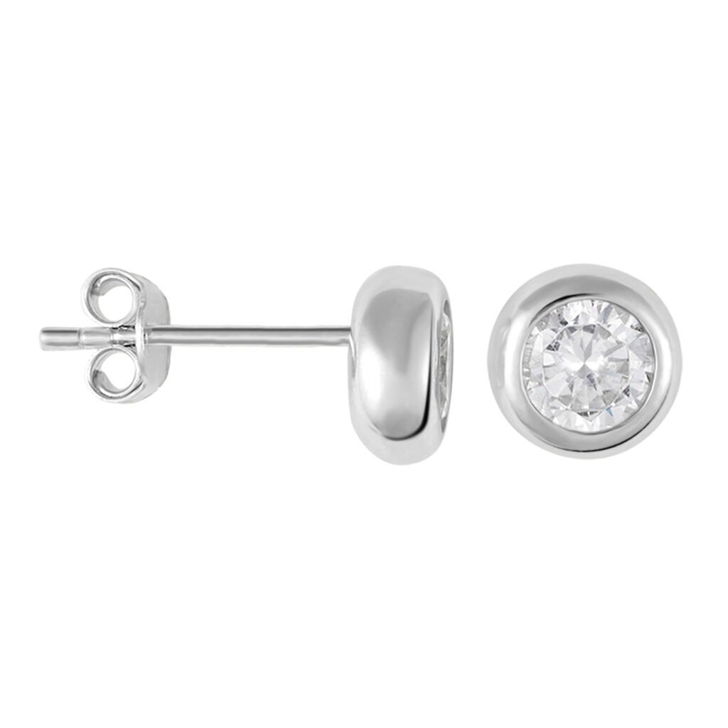 Orecchini Lobo Punto Luce Silver Elegance Argento Rodiato Cubic Zirconia - Orecchini a Lobo Donna | Stroili