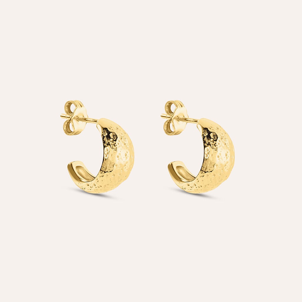 Orecchini A Cerchio Silver Collection Argento Dorato