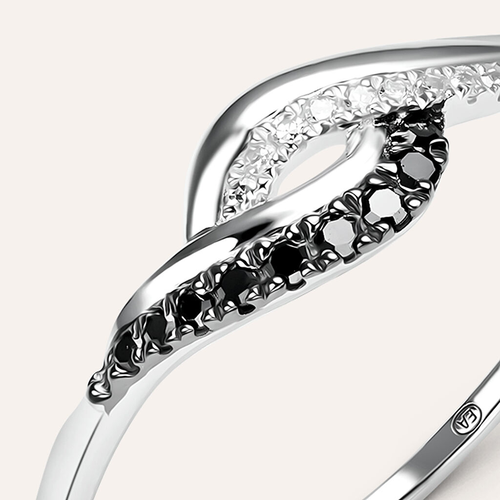 Anello Fascia Sophia Oro Bianco Diamante - Anelli con Pietre Donna | Stroili