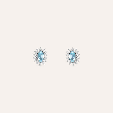 Orecchini Lobo Amélie Oro Bianco Topazio Cubic Zirconia - Orecchini a Lobo Donna | Stroili