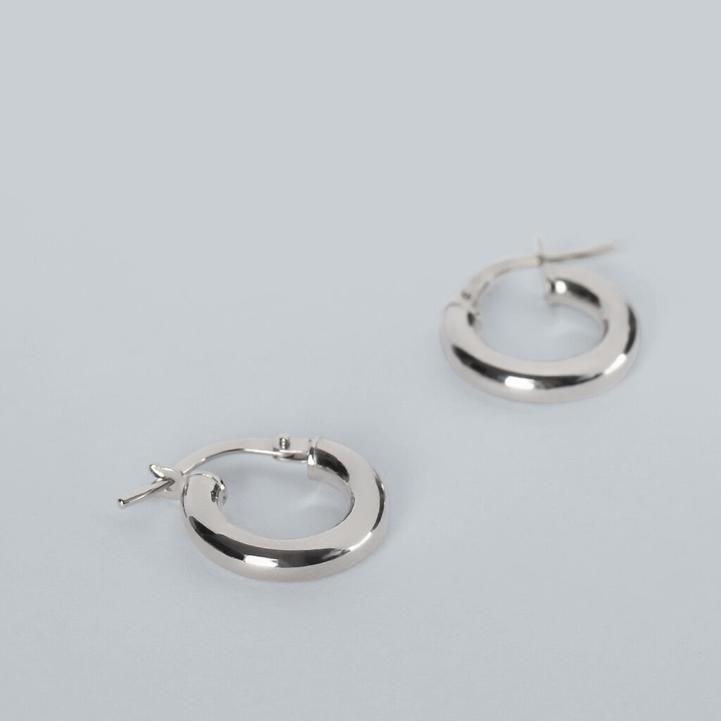 Orecchini A Cerchio Toujours Oro Bianco