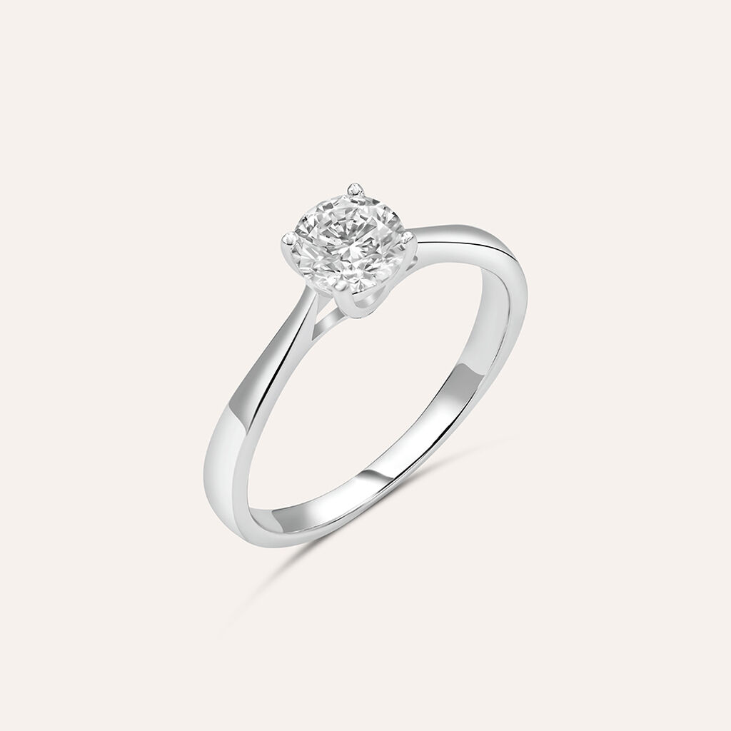 Anello Solitario Diamade Oro Bianco Diamante Lab-Grown - Anelli con Pietre Donna | Stroili