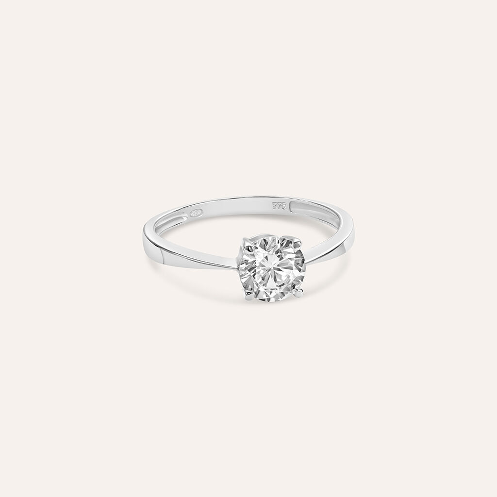 Anello Solitario Claire Oro Bianco Cubic Zirconia - Anelli con Pietre Donna | Stroili