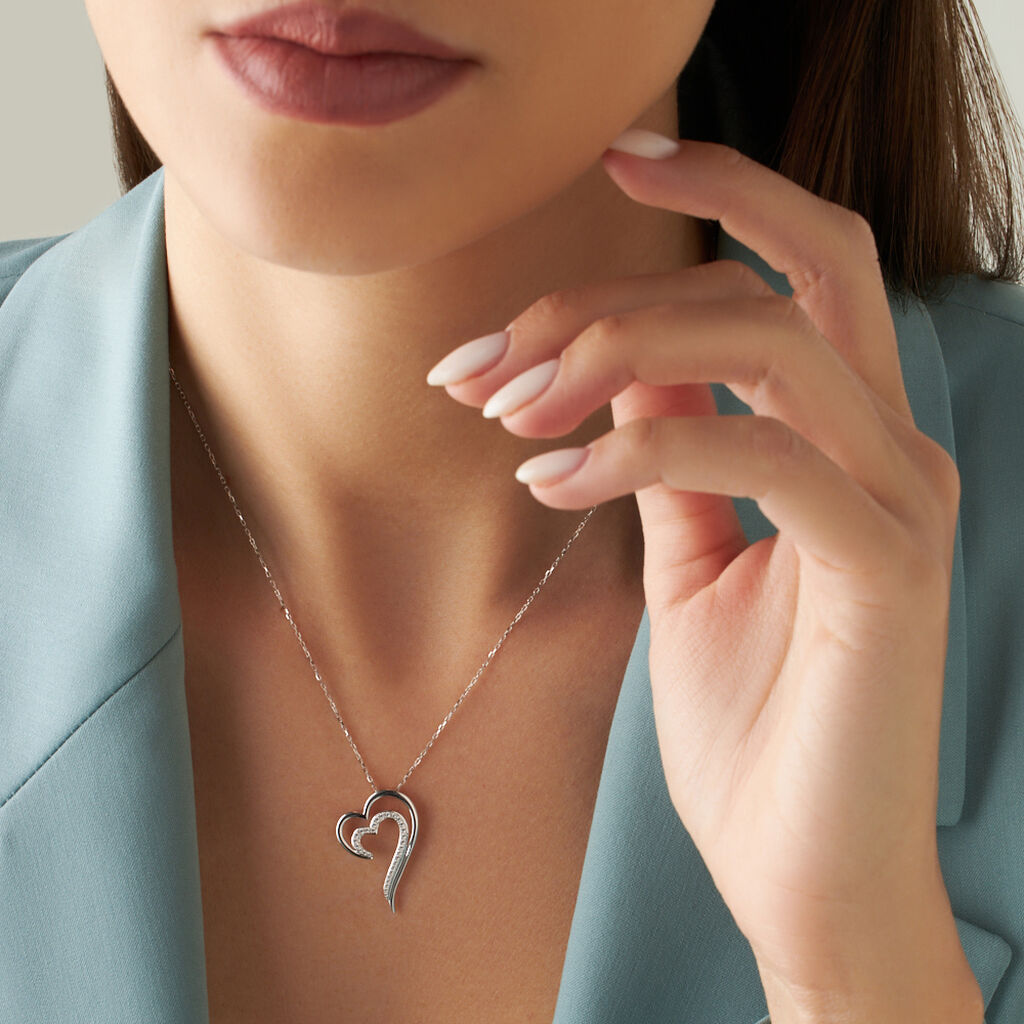 Collana Claire Oro Bianco Cubic Zirconia - Collane Donna | Stroili