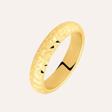 Fede Classica Leggera Diamantata 4 mm Oro Giallo