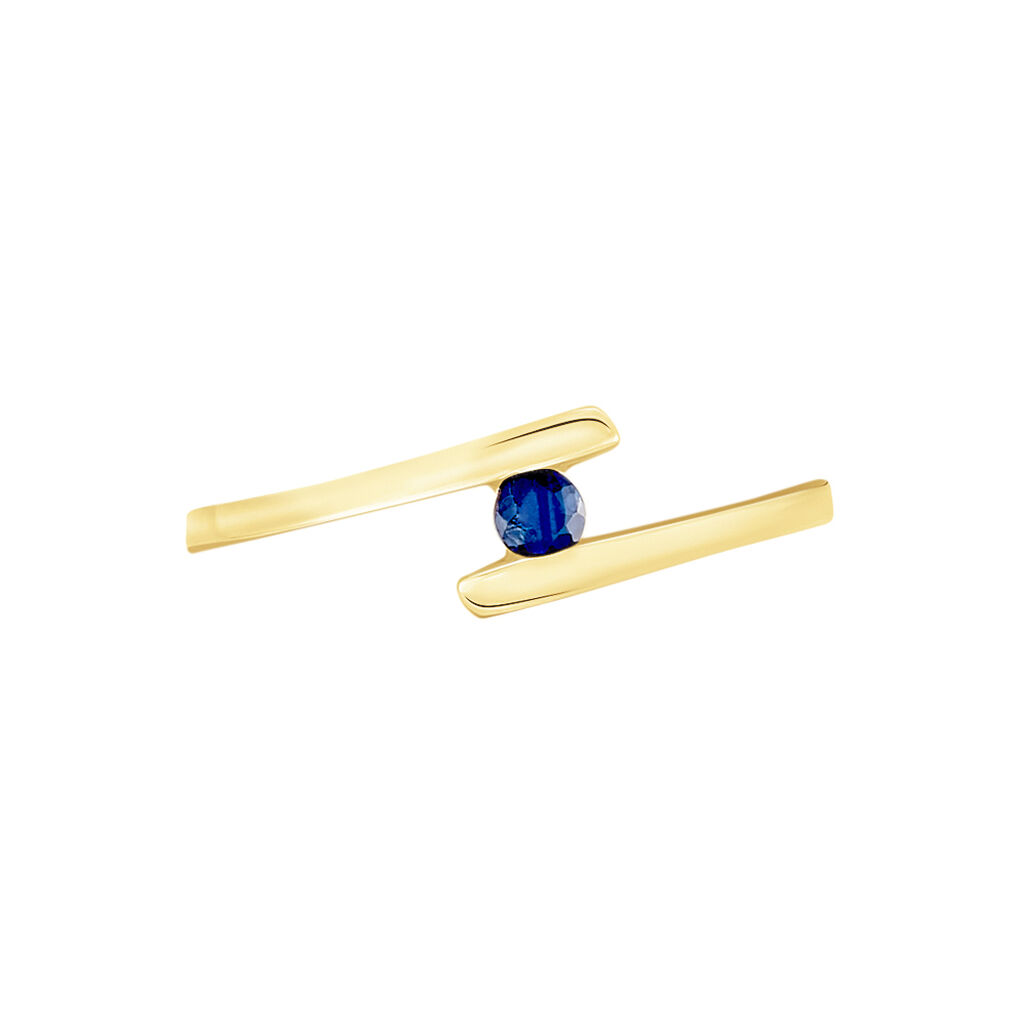 Anello Solitario Charlotte Oro Giallo Zaffiro