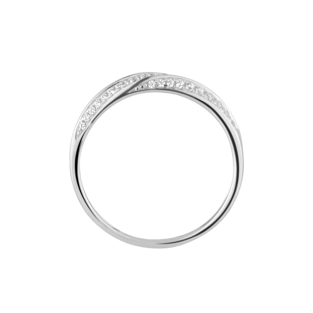 Anello Fascia Claire Oro Bianco Cubic Zirconia - Anelli con Pietre Donna | Stroili