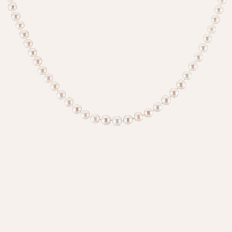 Collana Gabrielle Oro Bianco Perla D'Acqua Dolce - Collane Donna | Stroili