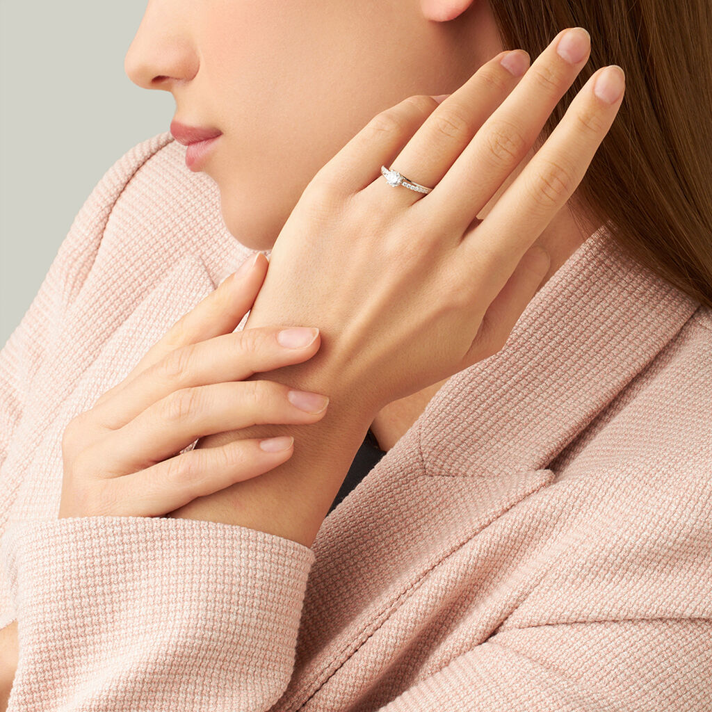 Anello Solitario Silver Elegance Argento Rodiato Cubic Zirconia