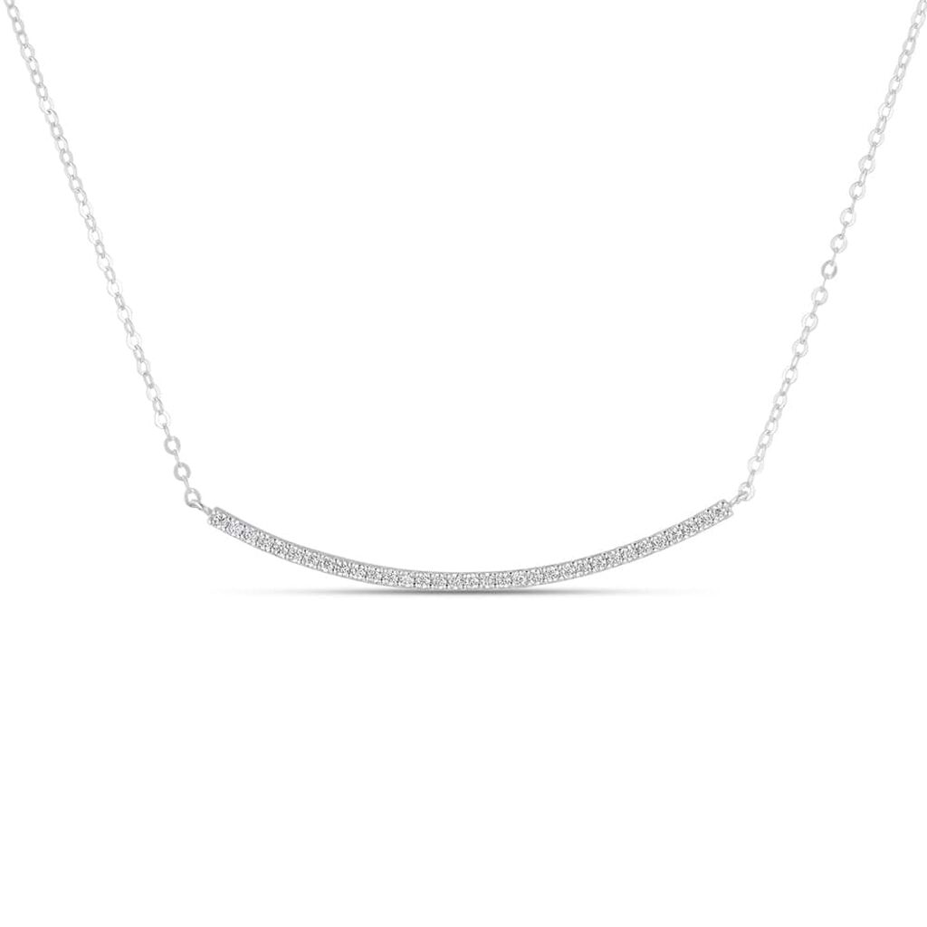 Collana Claire Oro Bianco Cubic Zirconia - Collane Donna | Stroili