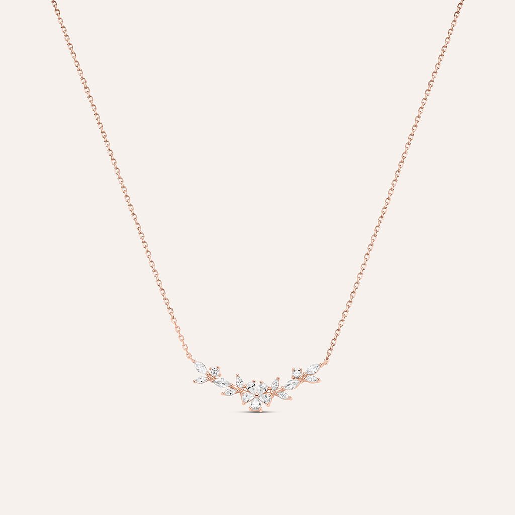 Collana Silver Elegance Argento Rosa Cubic Zirconia