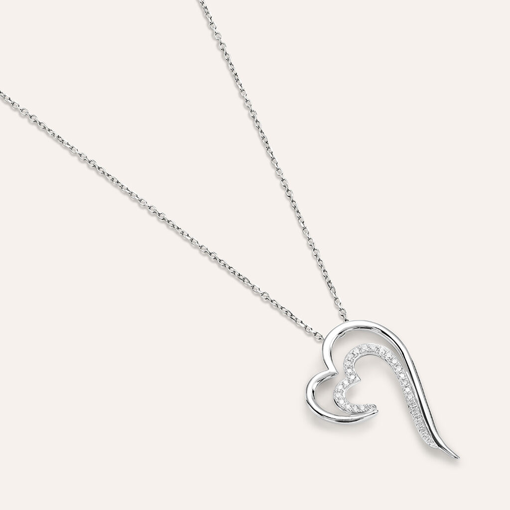 Collana Claire Oro Bianco Cubic Zirconia - Collane Donna | Stroili