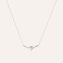 Collana Punto Luce Amélie Oro Bianco Topazio Cubic Zirconia