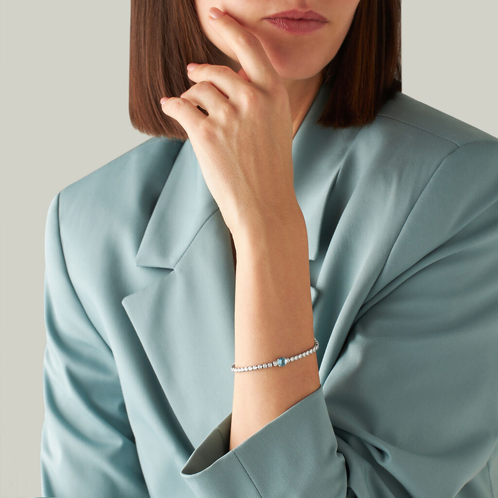 Bracciale Tennis Lady Chic Acciaio Cristallo - Bracciali Tennis Donna | Stroili