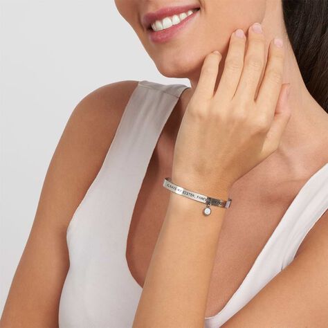 Bangle Lady Message Acciaio Cristallo - Bracciali Rigidi Donna | Stroili