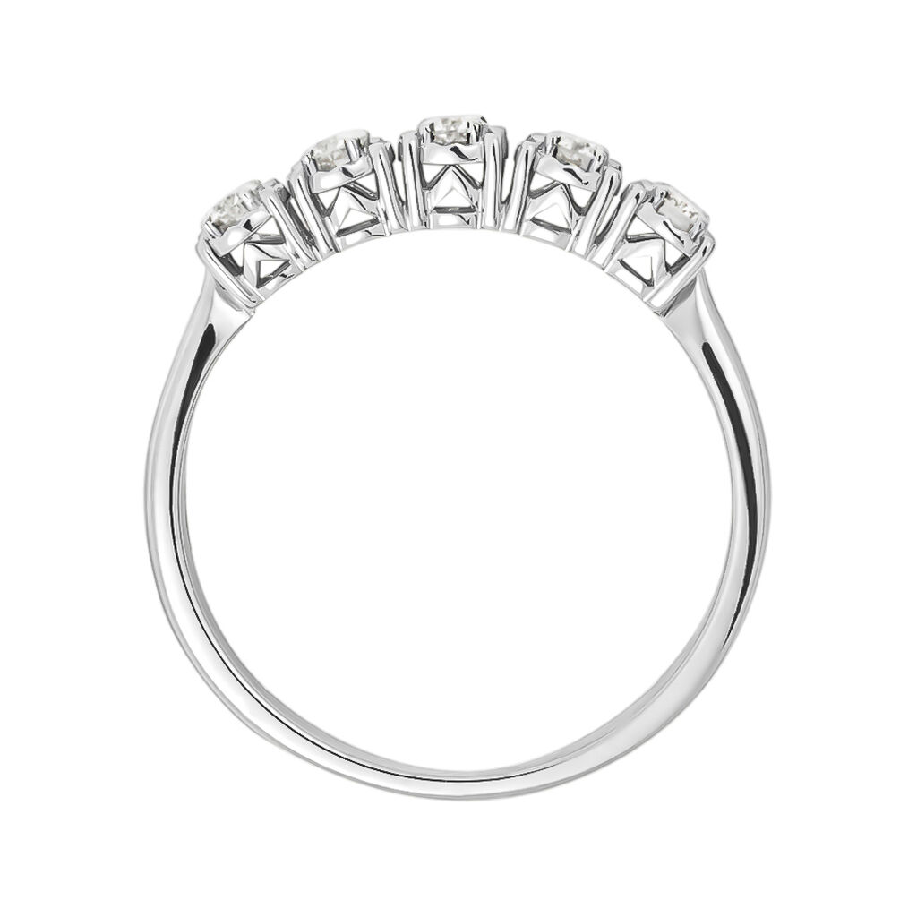 Anello Riviere Diamotion Oro Bianco Diamante - Anelli Riviere Donna | Stroili