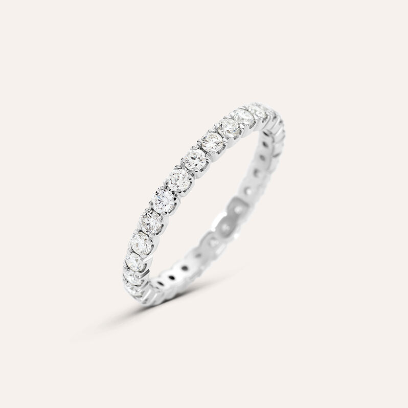 Anello Eternity Firmamenti Oro Bianco Diamante - Anelli Eternity Donna | Stroili
