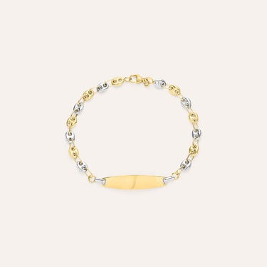 Bracciale Con Targhetta Holy Oro Bicolore