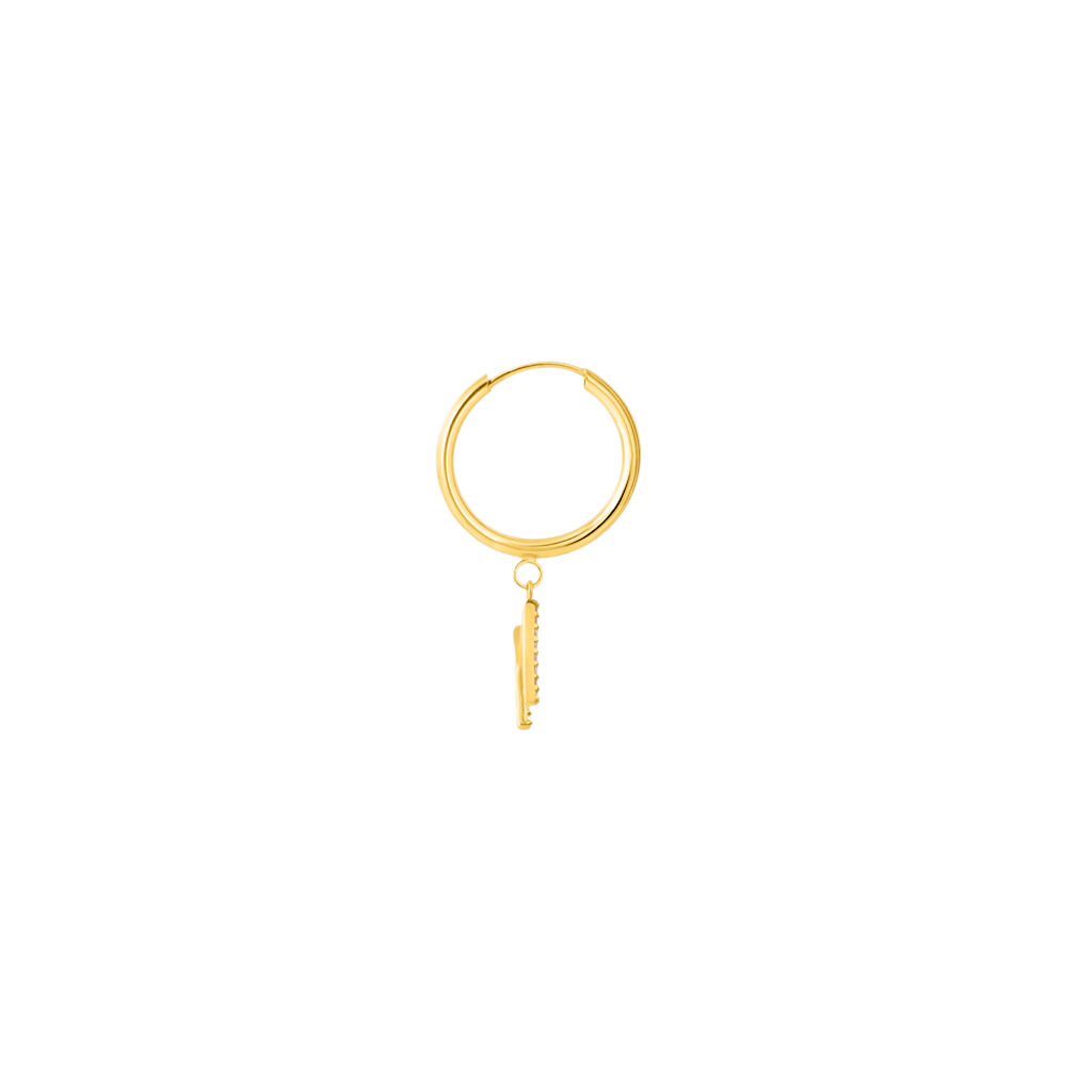 Mono Orecchino A Cerchio Toujours Oro Giallo Cubic Zirconia - Mono Orecchino Donna | Stroili