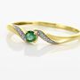 Anello Solitario Charlotte Oro Giallo Smeraldo