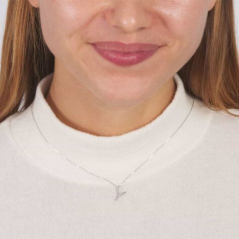 Collana Diamond Letters Oro Bianco Diamante - Collane Donna | Stroili