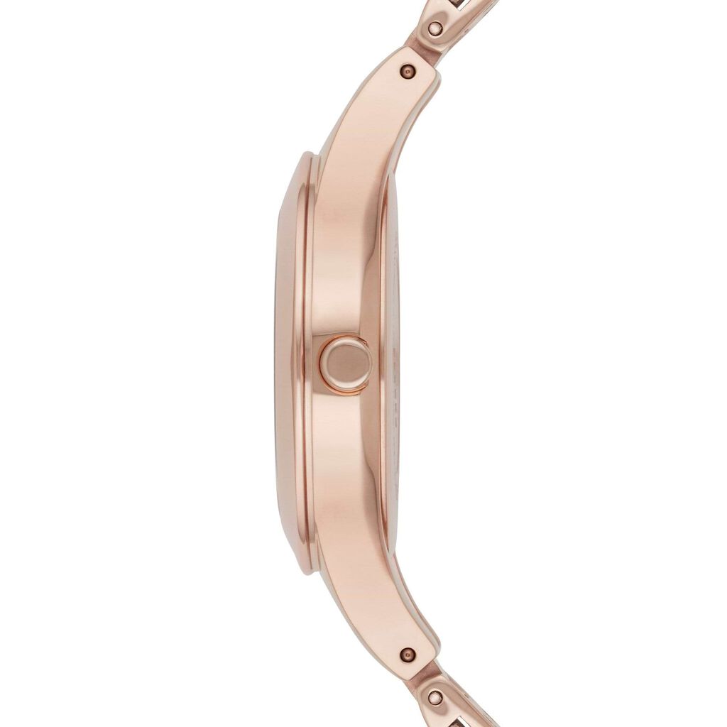 Solo tempo con cassa in acciaio e cristalli e cinturino in pelle pesca - Orologi Donna | Stroili