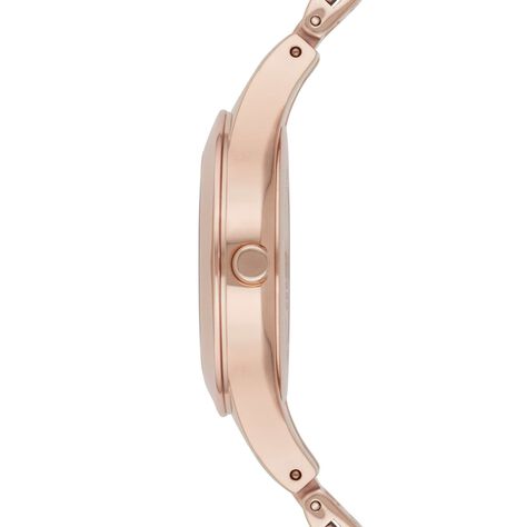 Solo tempo con cassa in acciaio e cristalli e cinturino in pelle pesca - Orologi Donna | Stroili